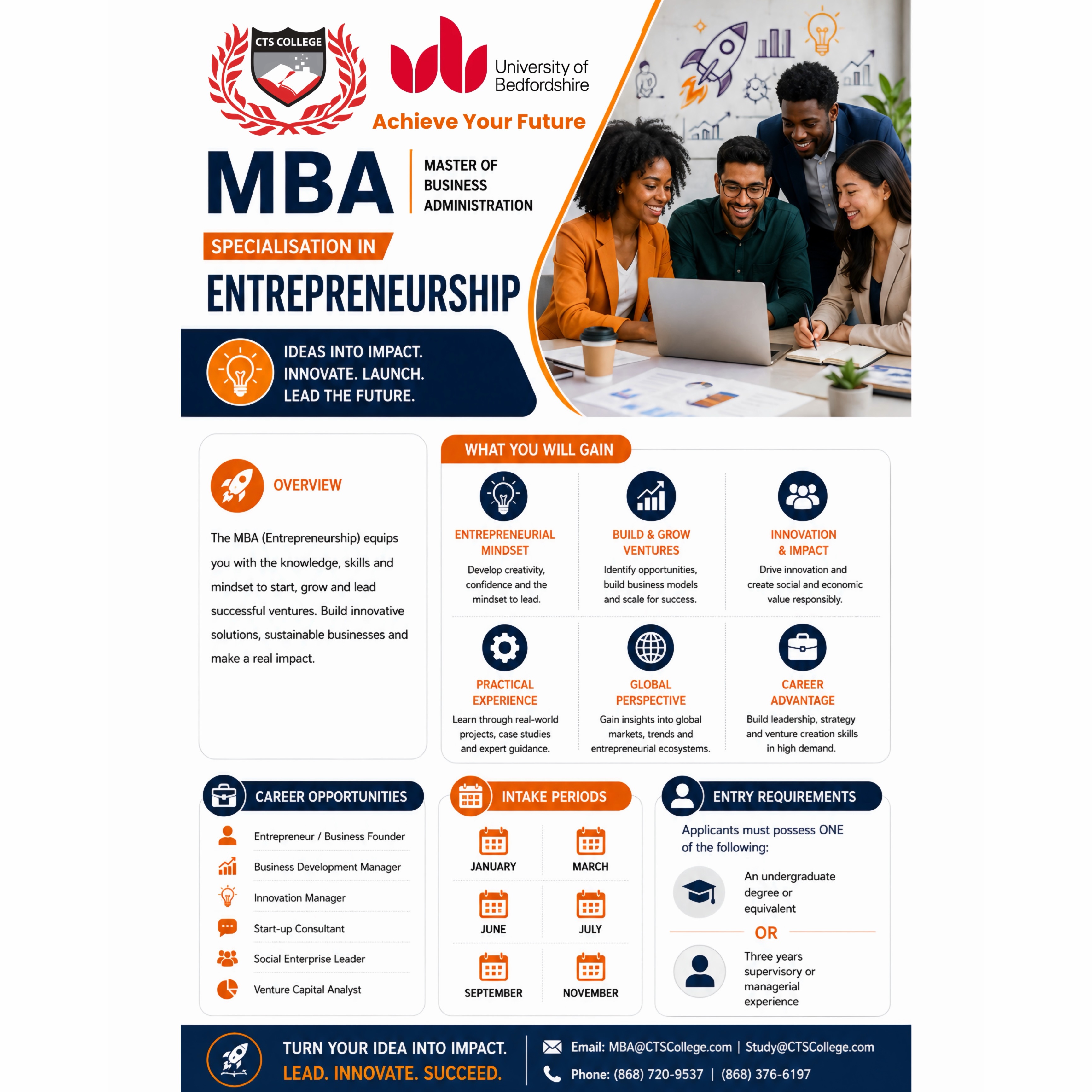 CTS College of Business and Computer Science Ltd - Official Facebook ad: University of Bedfordshire MBA Info Session