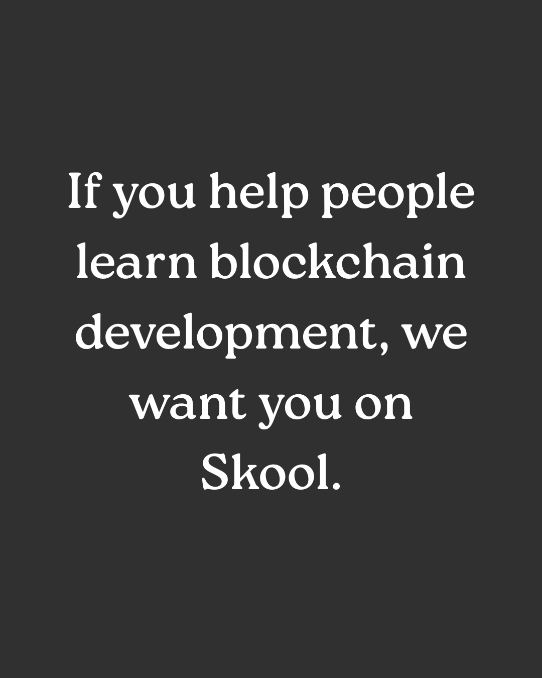 Skool Facebook ad