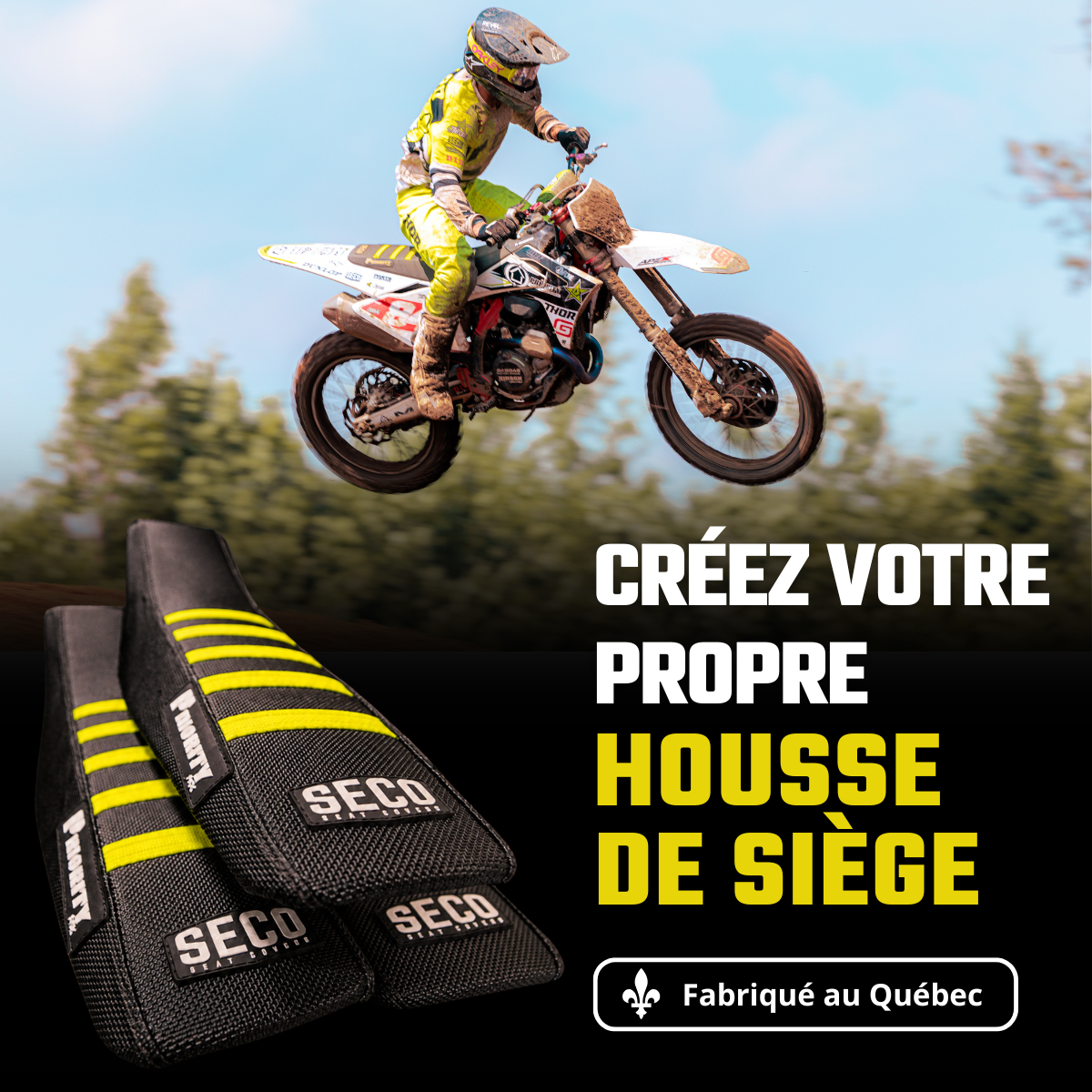 Seco seat cover Facebook ad from May 15, 2026