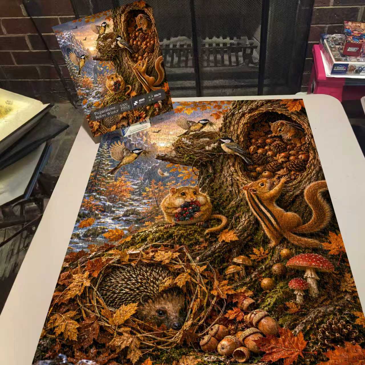Fun-Puzzle Facebook ad: Preparations Before Winter Jigsaw Puzzle 1000 Pieces
