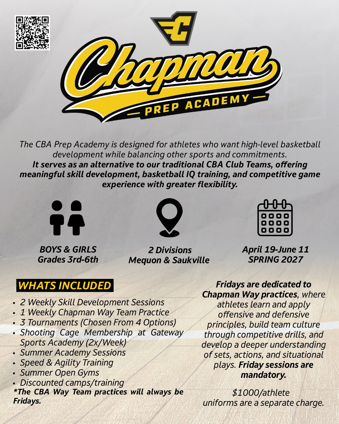 Chapman Basketball Academy, LLC. Facebook ad