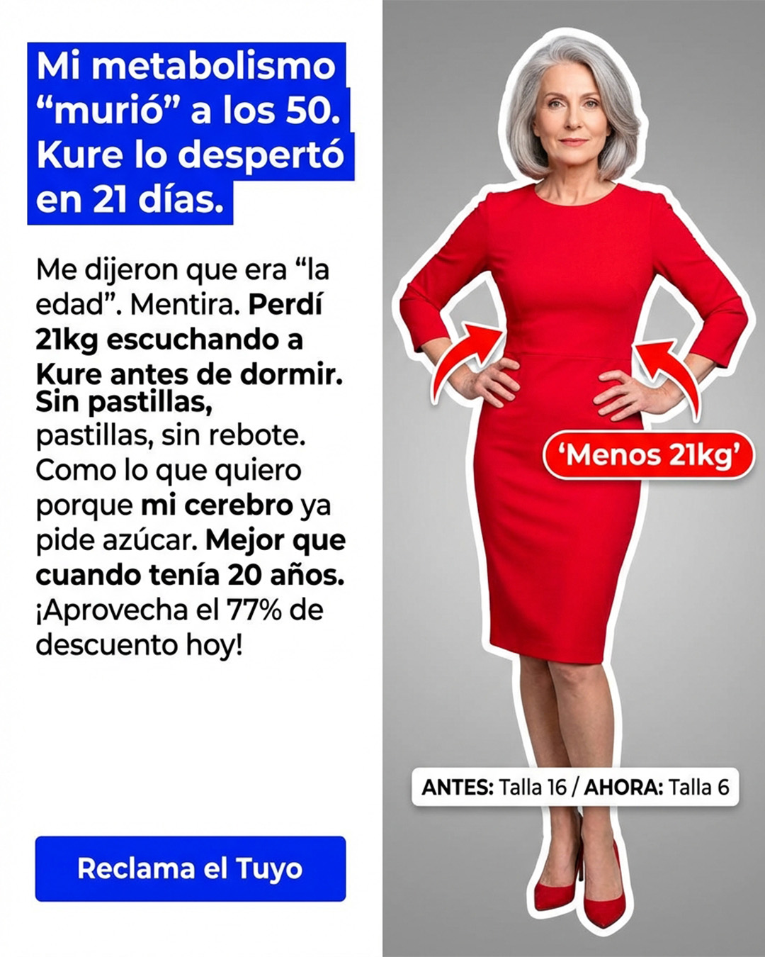 Hypnotherapist Elena Rivera Facebook ad: Presiona play. Cierra los ojos. Cambia todo