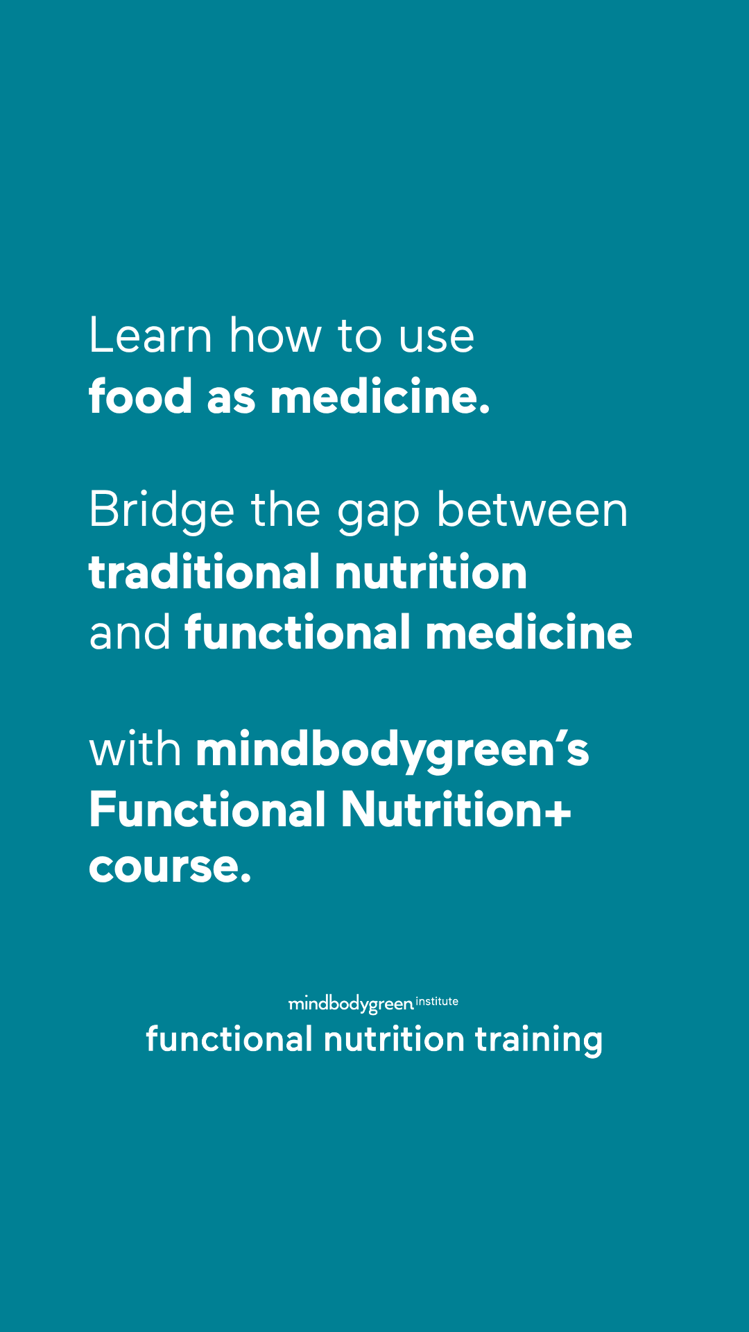 mindbodygreen Institute Facebook ad