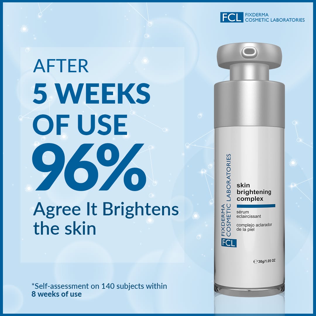 Fixderma Cosmetic Laboratories Facebook ad: Brighten Your Skin with FCL