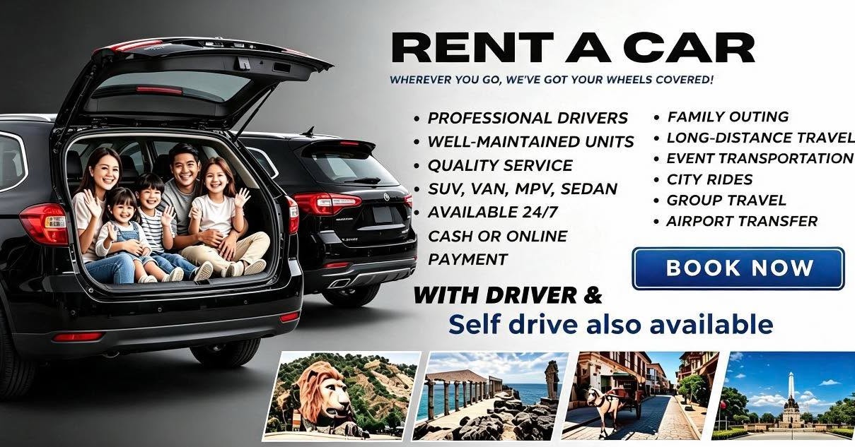 Your Safe Ride Car Rental with Driver Facebook ad: Chat in Messenger
