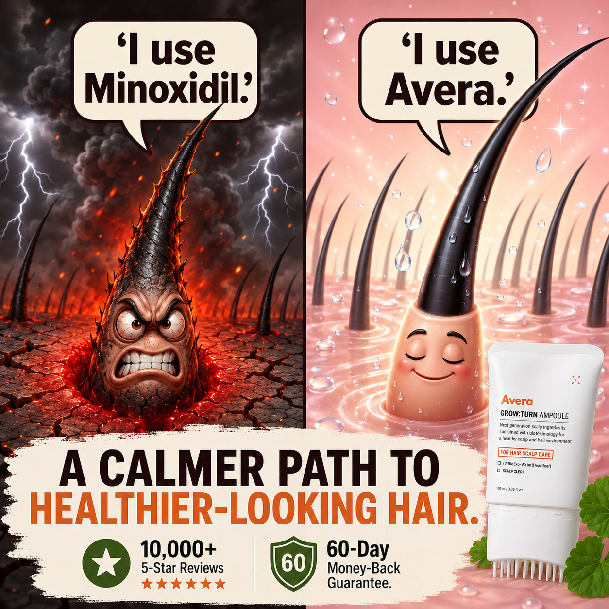 Avera Facebook ad: Korea's #1 Hair Growth Serum