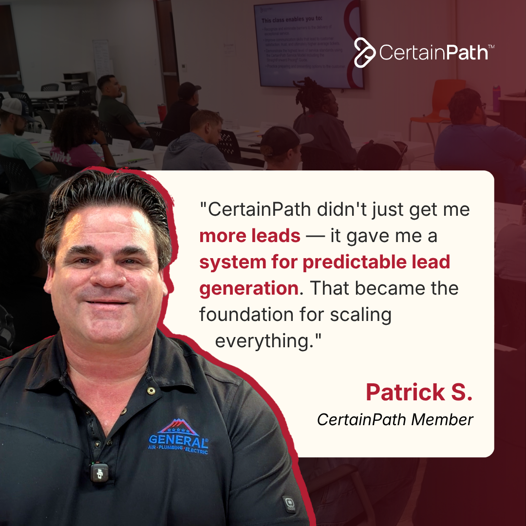 CertainPath Facebook ad: You don't have a sales problem. You have a pipeline problem.