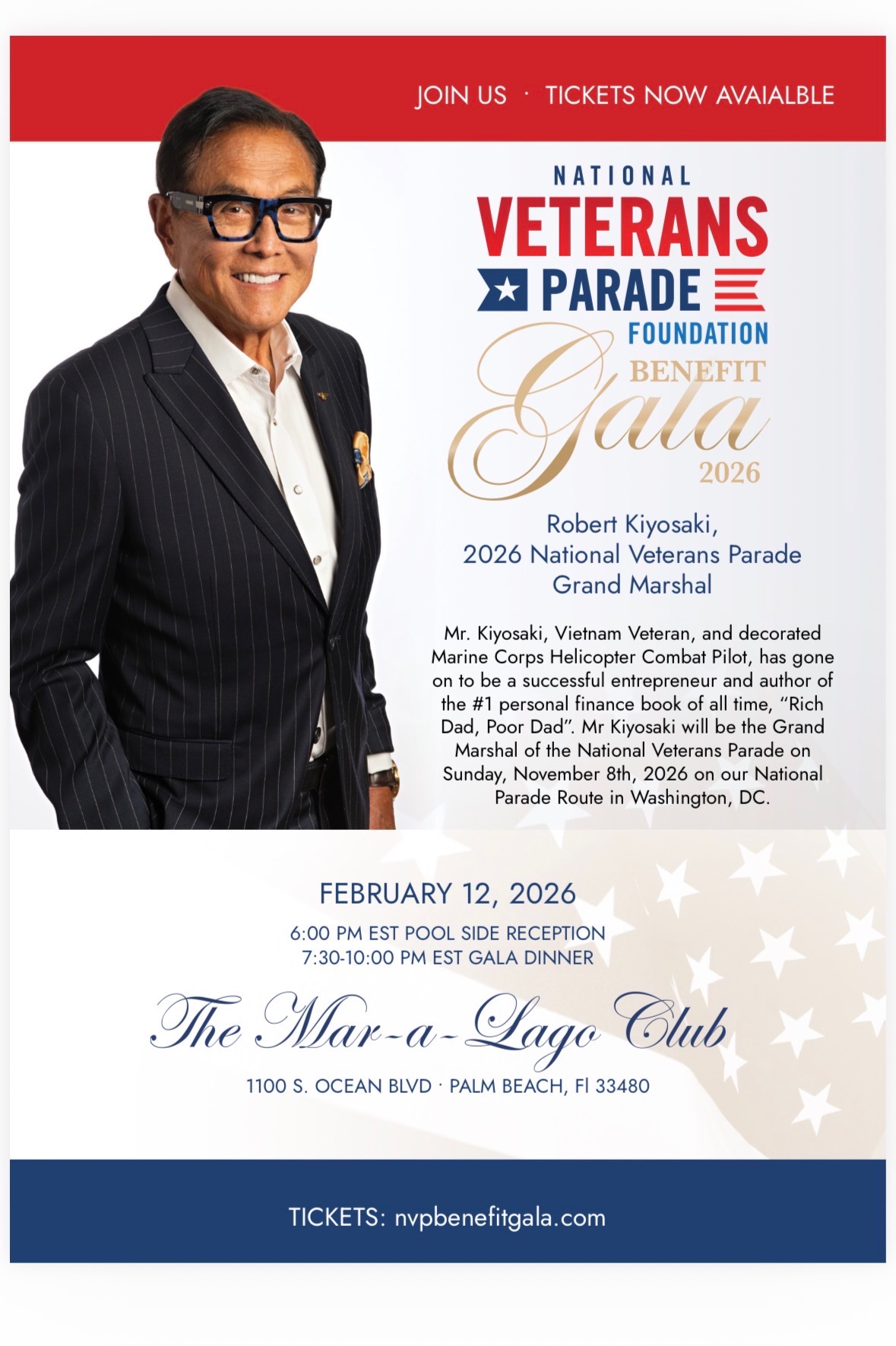 National Veterans Parade Foundation Facebook ad: NVP Gala 2026 - National Veterans Parade Benefit Gala
