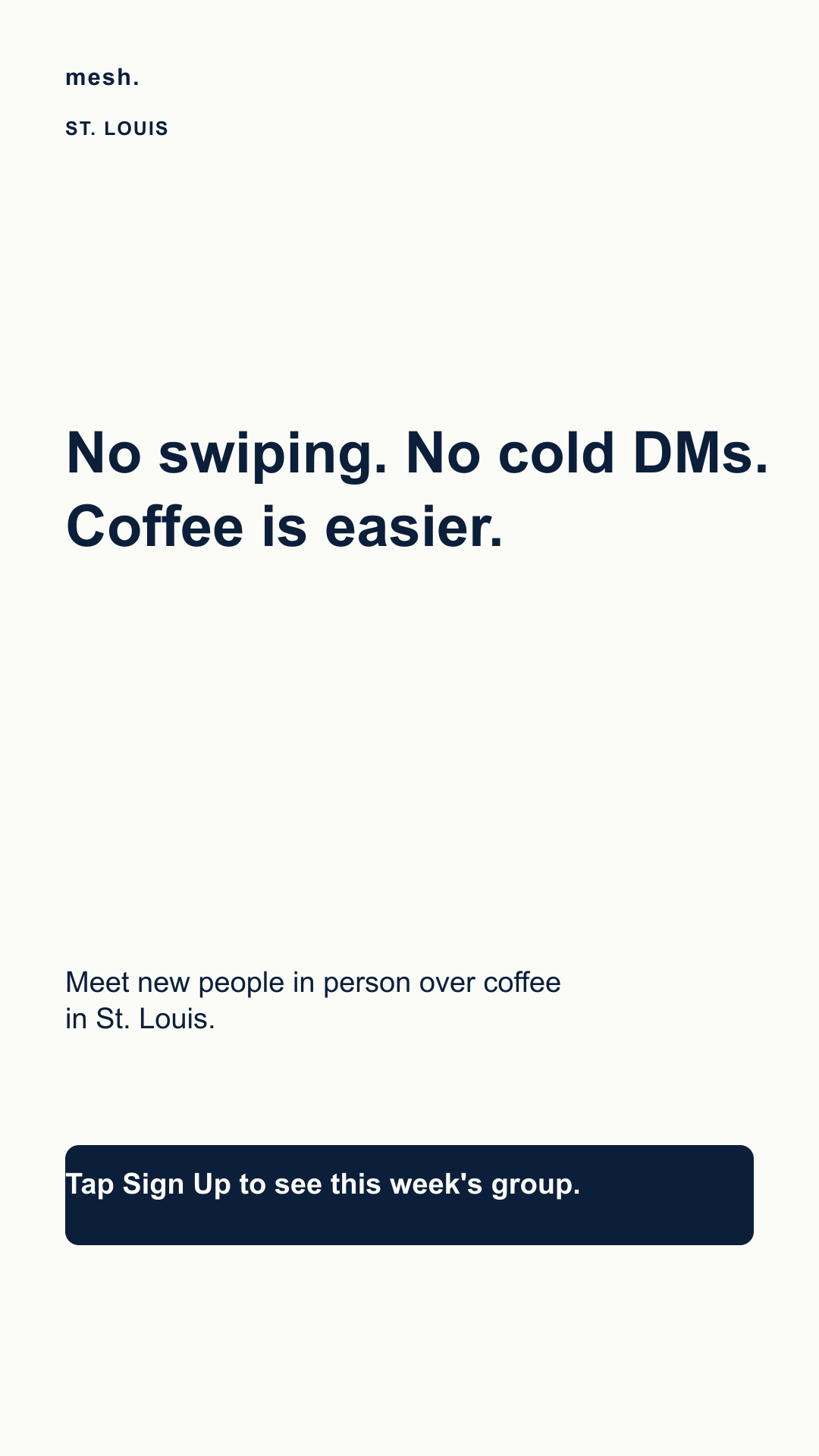 Mesh Local Facebook ad: Skip the DMs