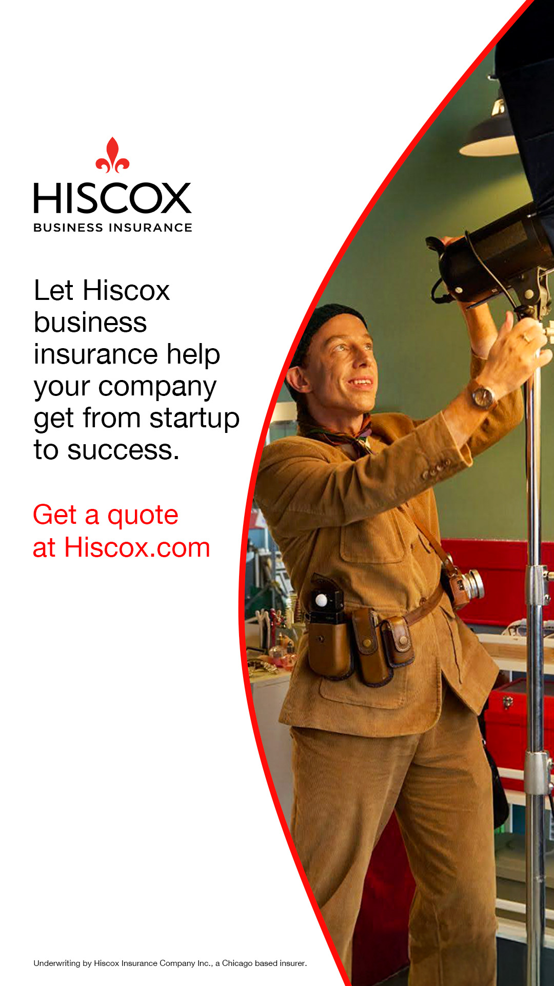 Hiscox Insurance Facebook ad