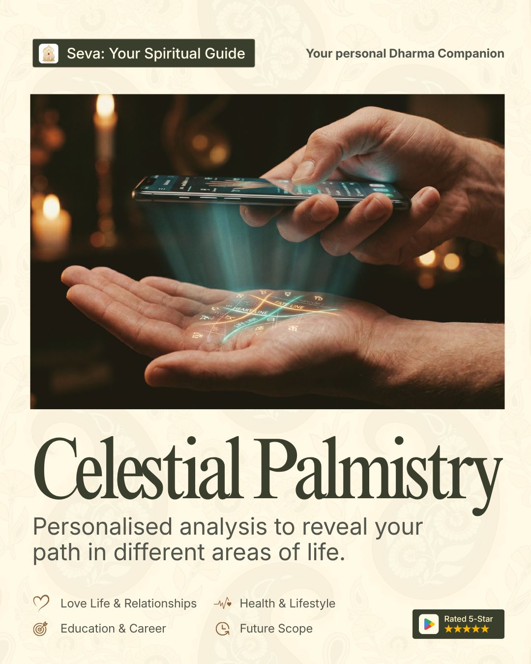 Seva App Facebook ad: Decode Your Destiny