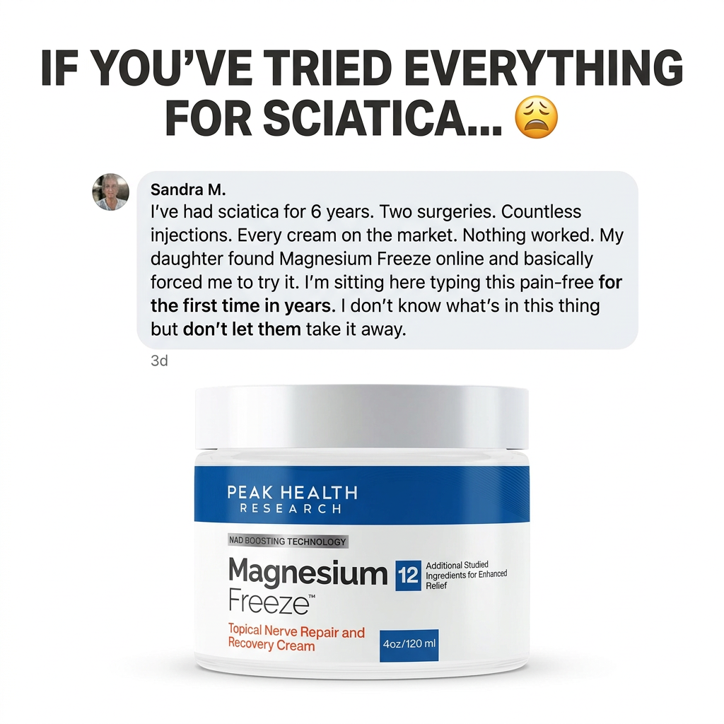 Say Goodbye to Sciatic Nerve Pain? Facebook ad: #1 mineral for immediate sciatic nerve relief? (rub tonight)