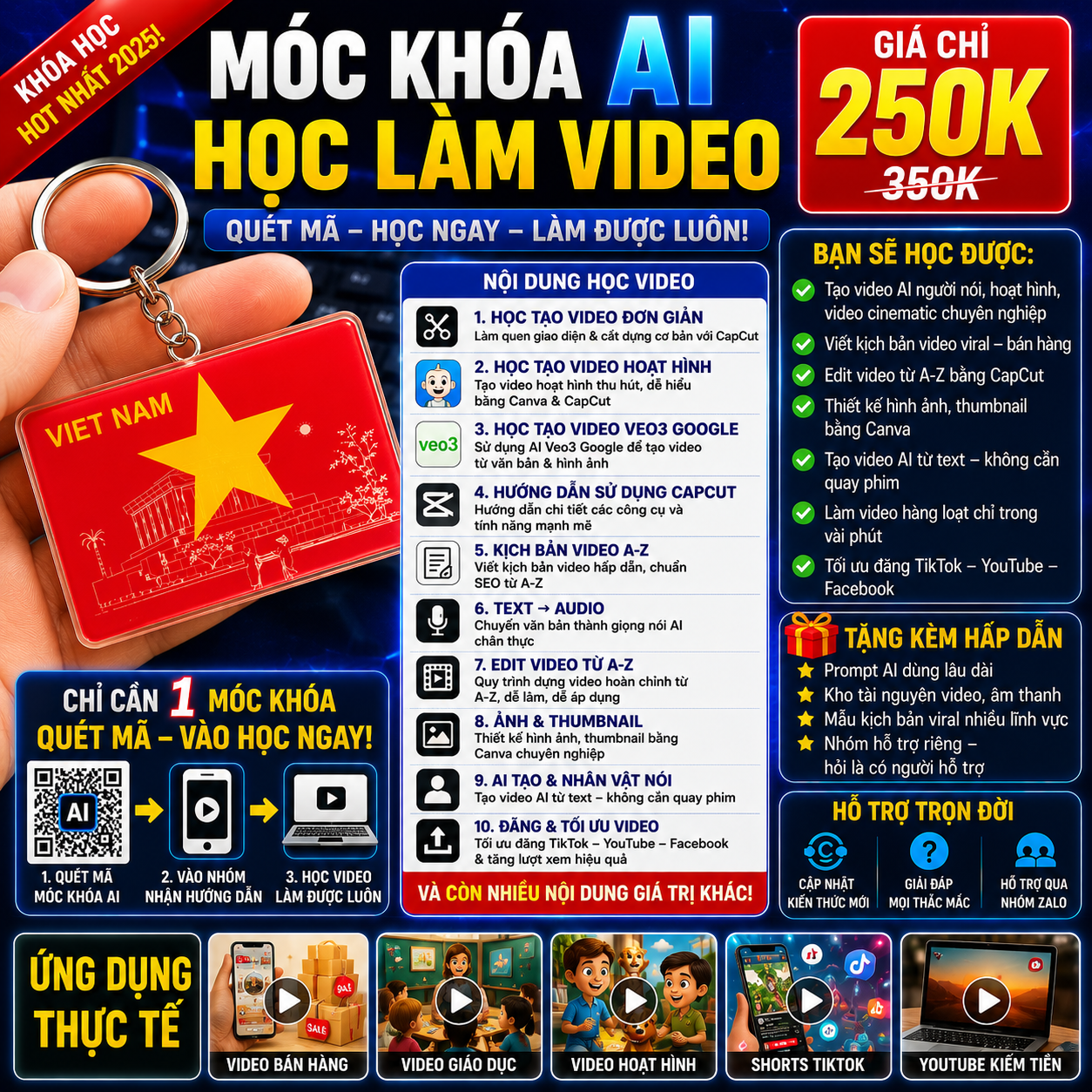 BÁCH KHOA AI Facebook ad: HỌC LÀM VIDEO AI TỪ A→Z DỄ DÀNG