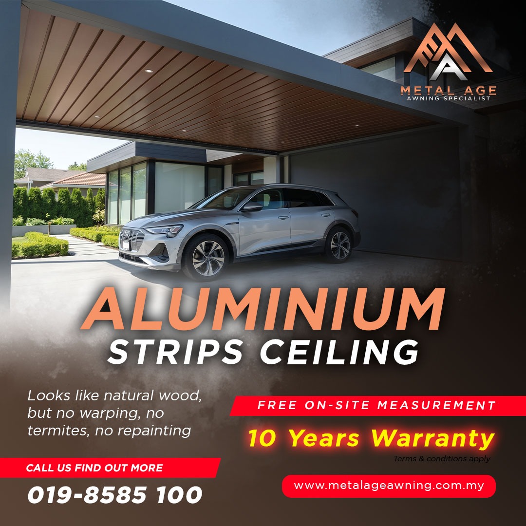 Metal Age Awning Specialist Facebook ad: Tired of dull, outdated ceilings and awnings?