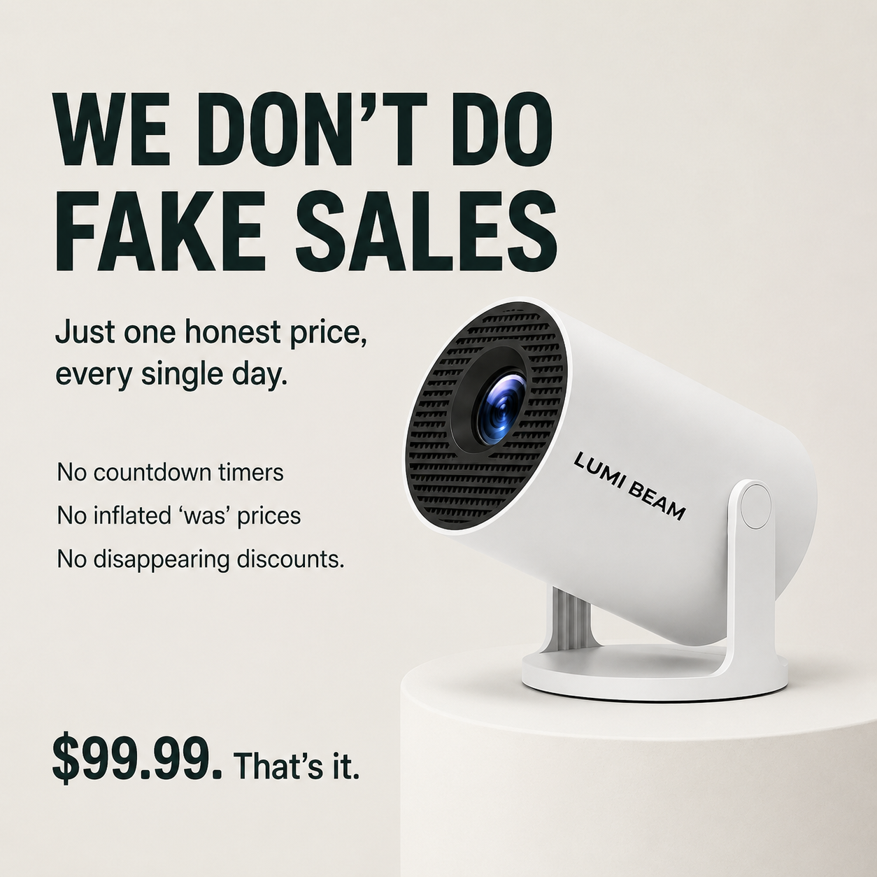 Lumi Beam Facebook ad