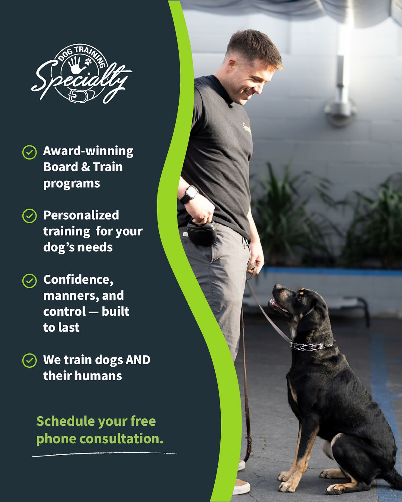 Specialty Dog Training Facebook ad: Ready for a better-behaved dog?