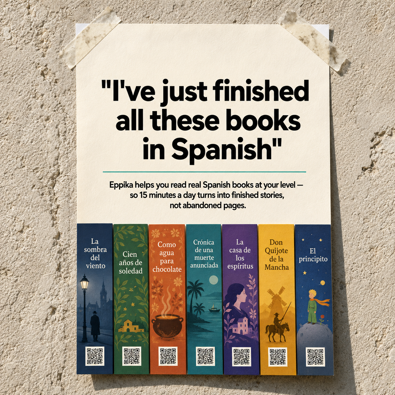 Eppika Facebook ad: Read your first book in Spanish