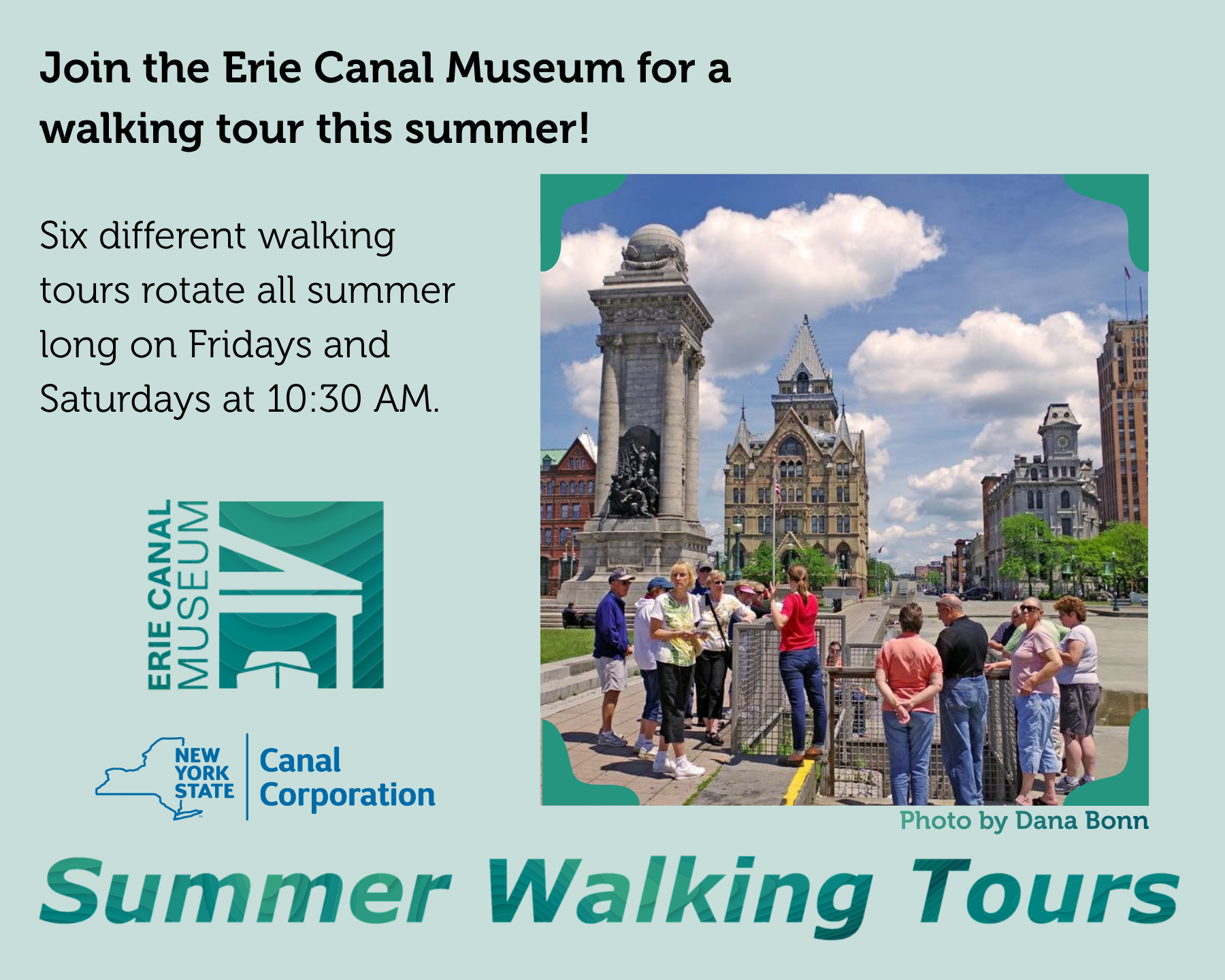 Erie Canal Museum Facebook ad: Walking Tours