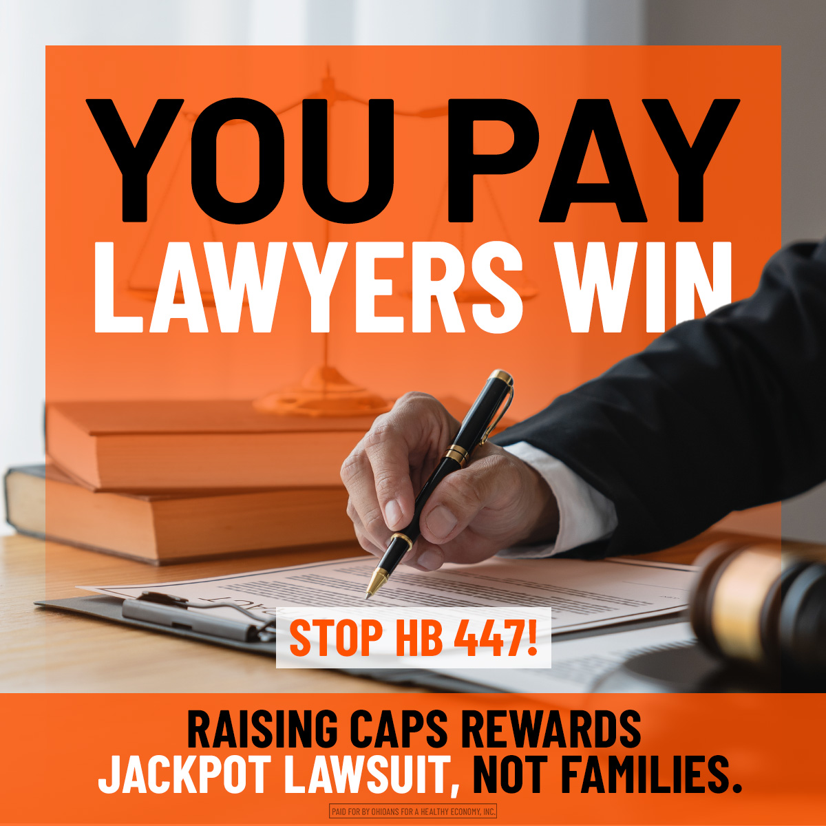 Ohioans for a Healthy Economy Facebook ad: Vote NO on HB 447!