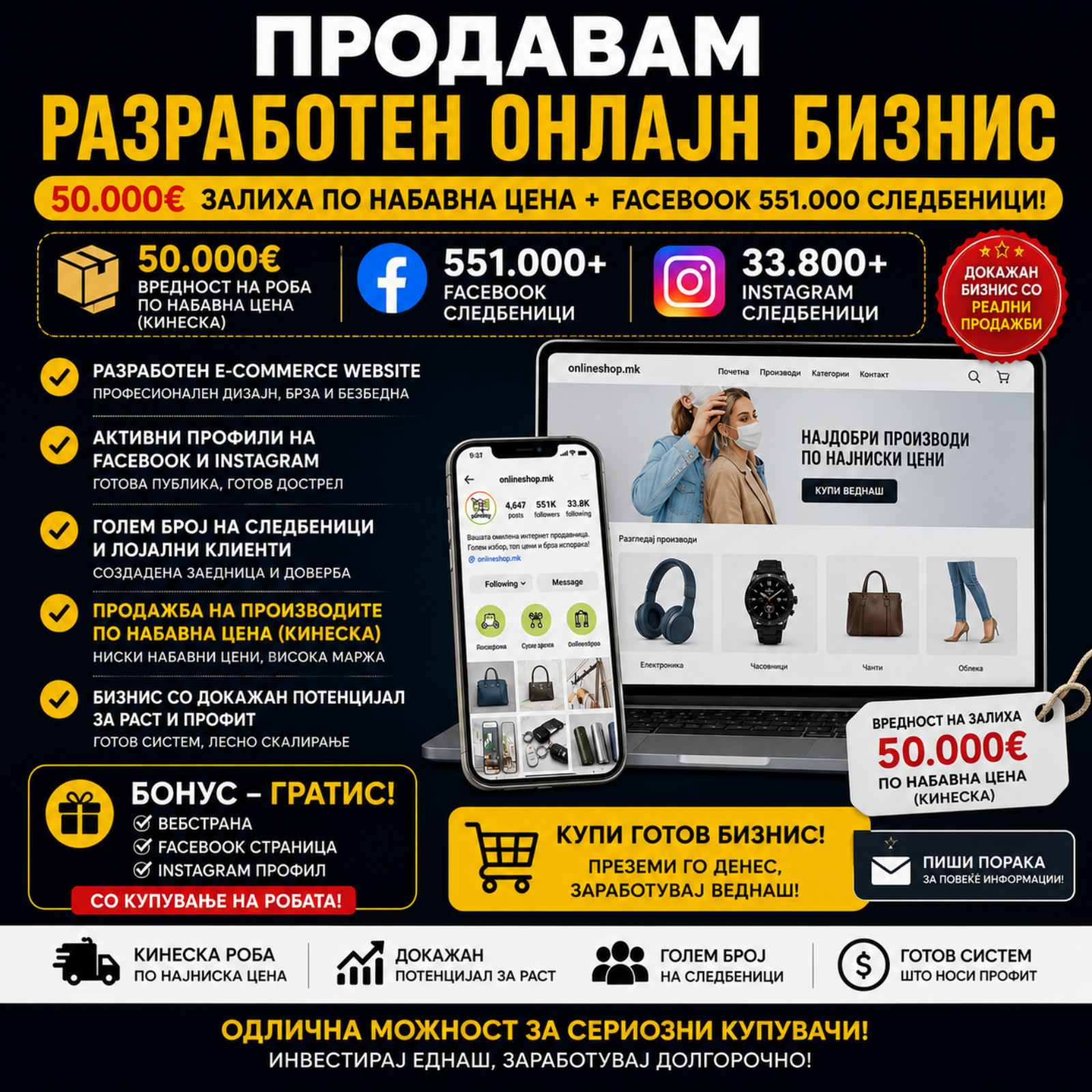Online Business For Sale MKb Facebook ad