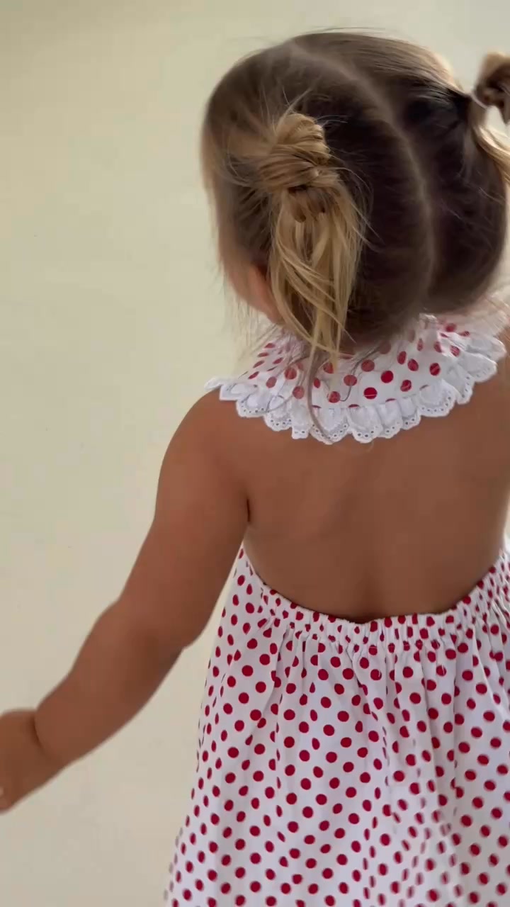 Noni the label Facebook ad: ROSIE DRESS - CHERRY POLKA