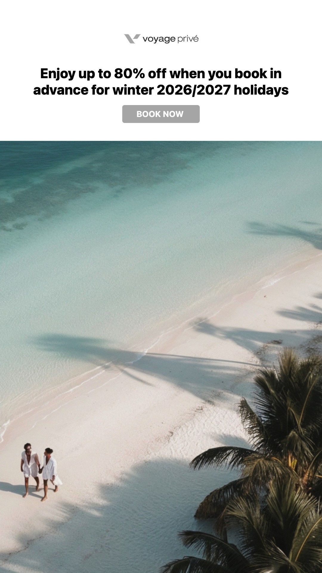 Everything Discounts Facebook ad: Voyage Privé discount code: 80% OFF in August 2026