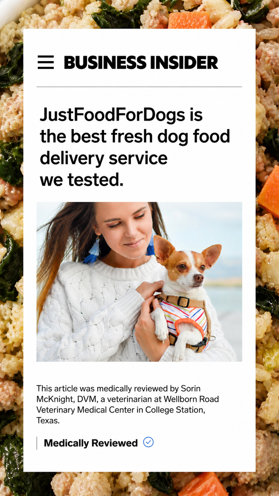 Just Food For Dogs Facebook ad