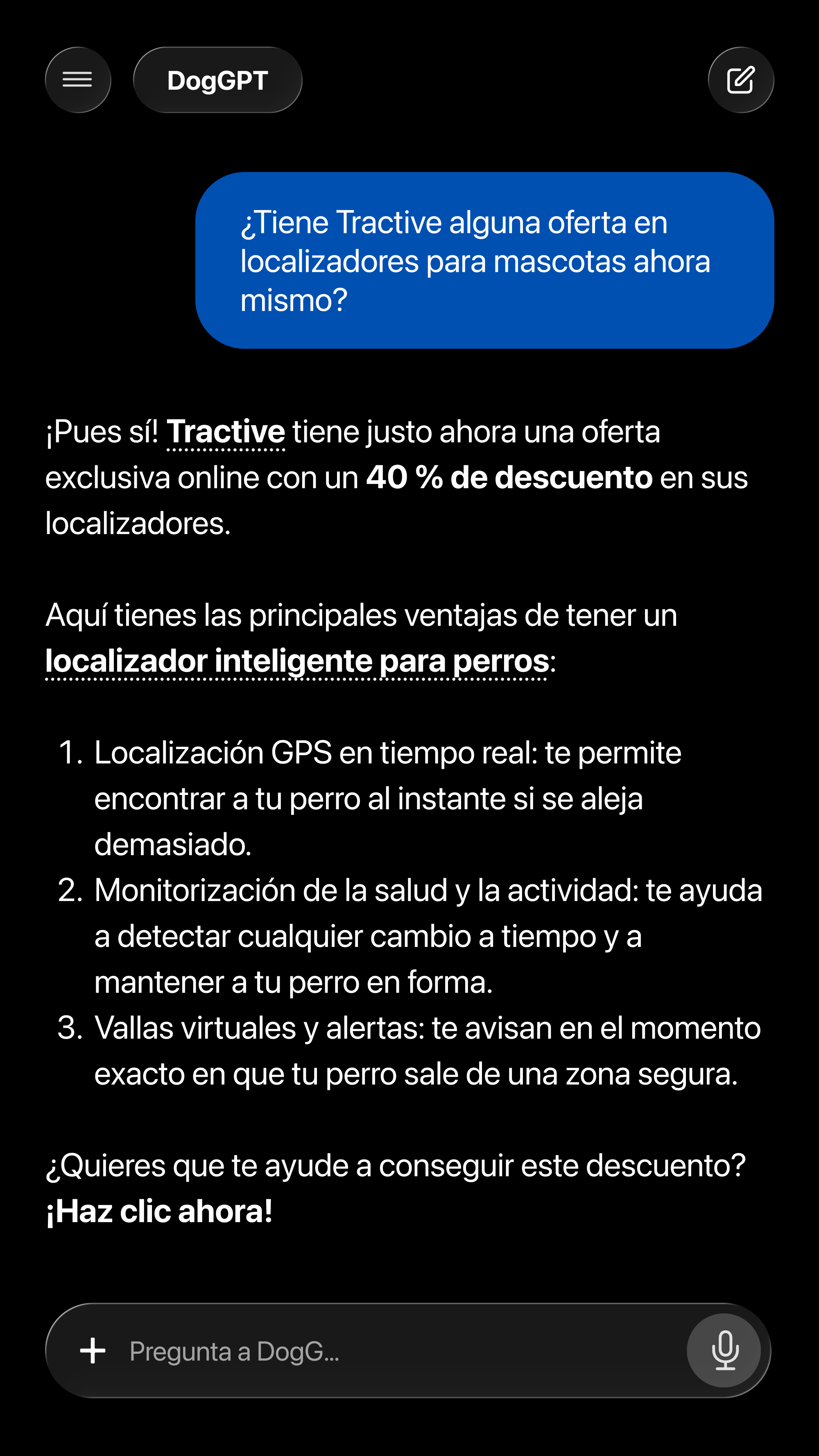 Tractive Facebook ad