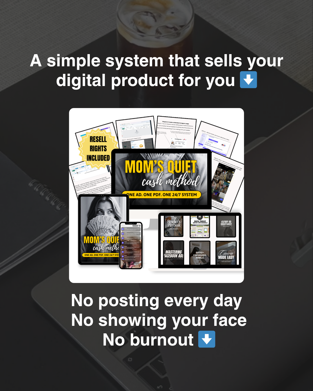 Mom Wealth Era Facebook ad: Simple system for daily sales