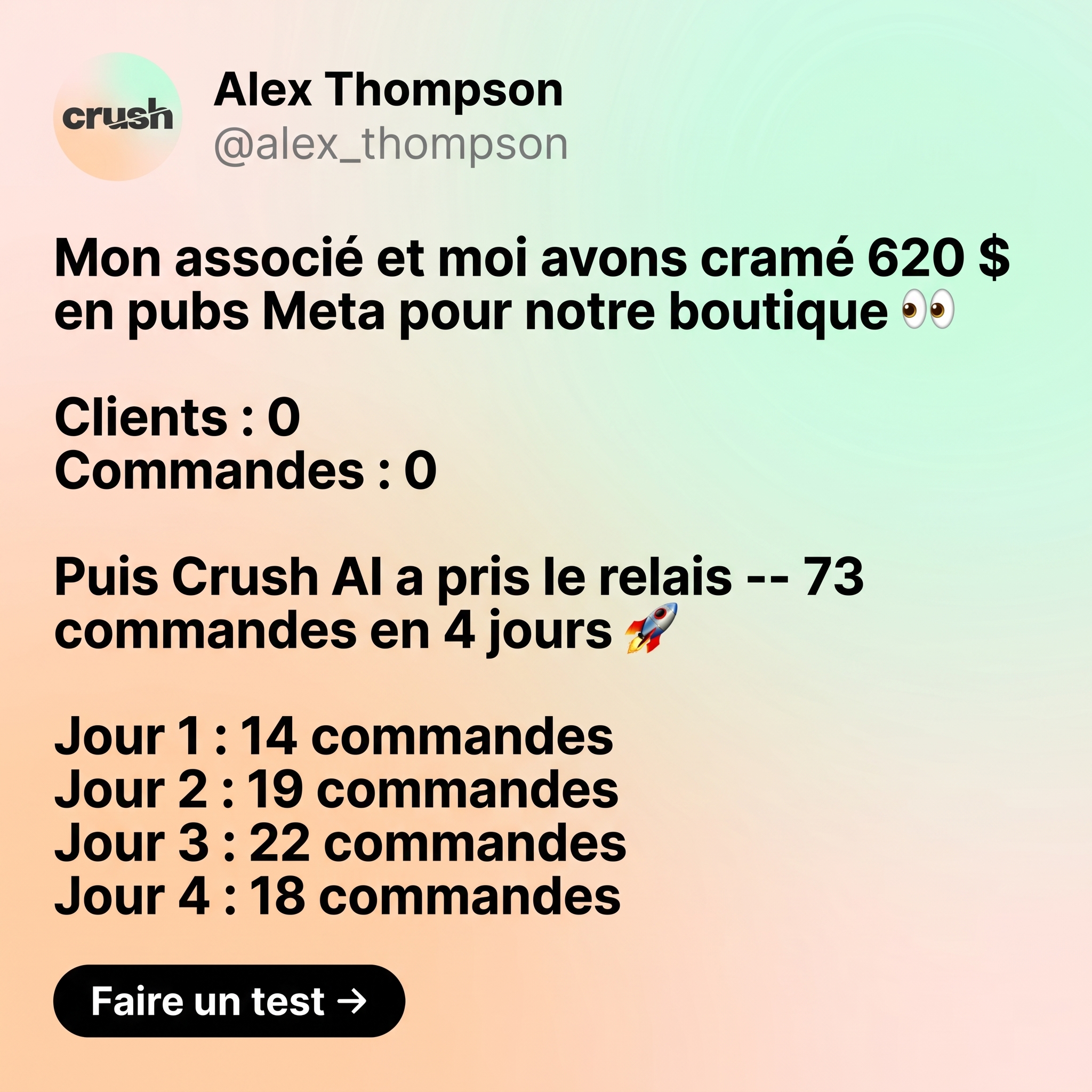 trycrush.ai Facebook ad