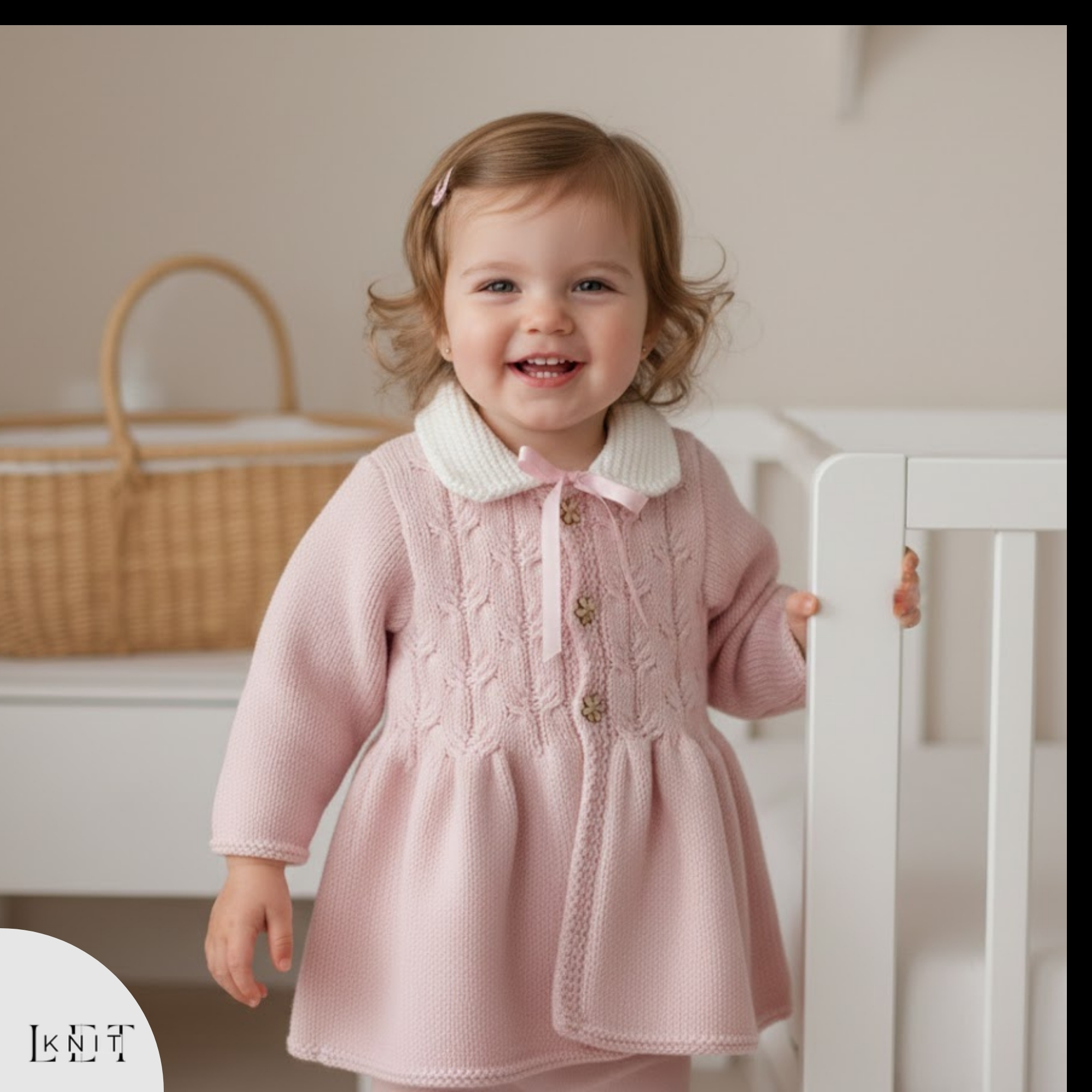 Let's Knit Facebook ad: Little Princess Classy Dress Knitting Pattern
