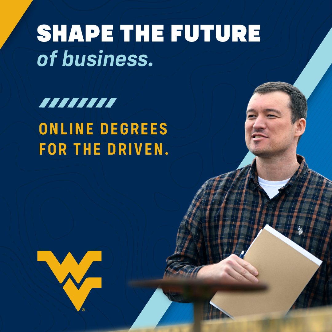 WVUOnline Facebook ad: Build your future as a business leader.