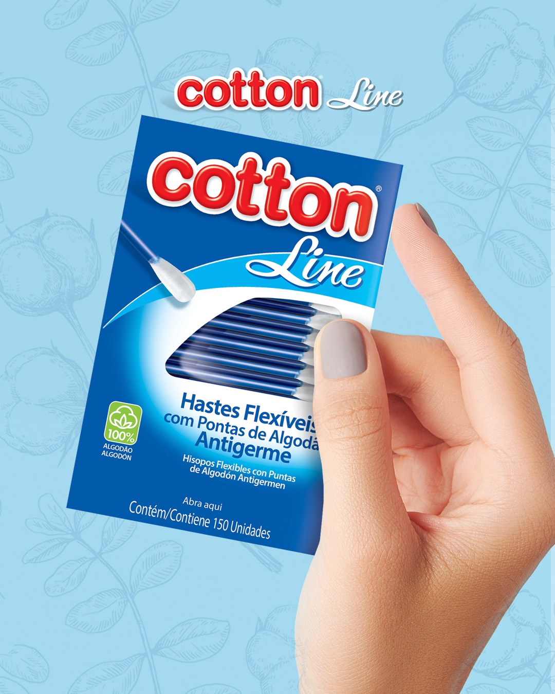 Cotton Line Baby Care Facebook ad: Qualidade e economia com as Hastes Flexíveis Dia…
