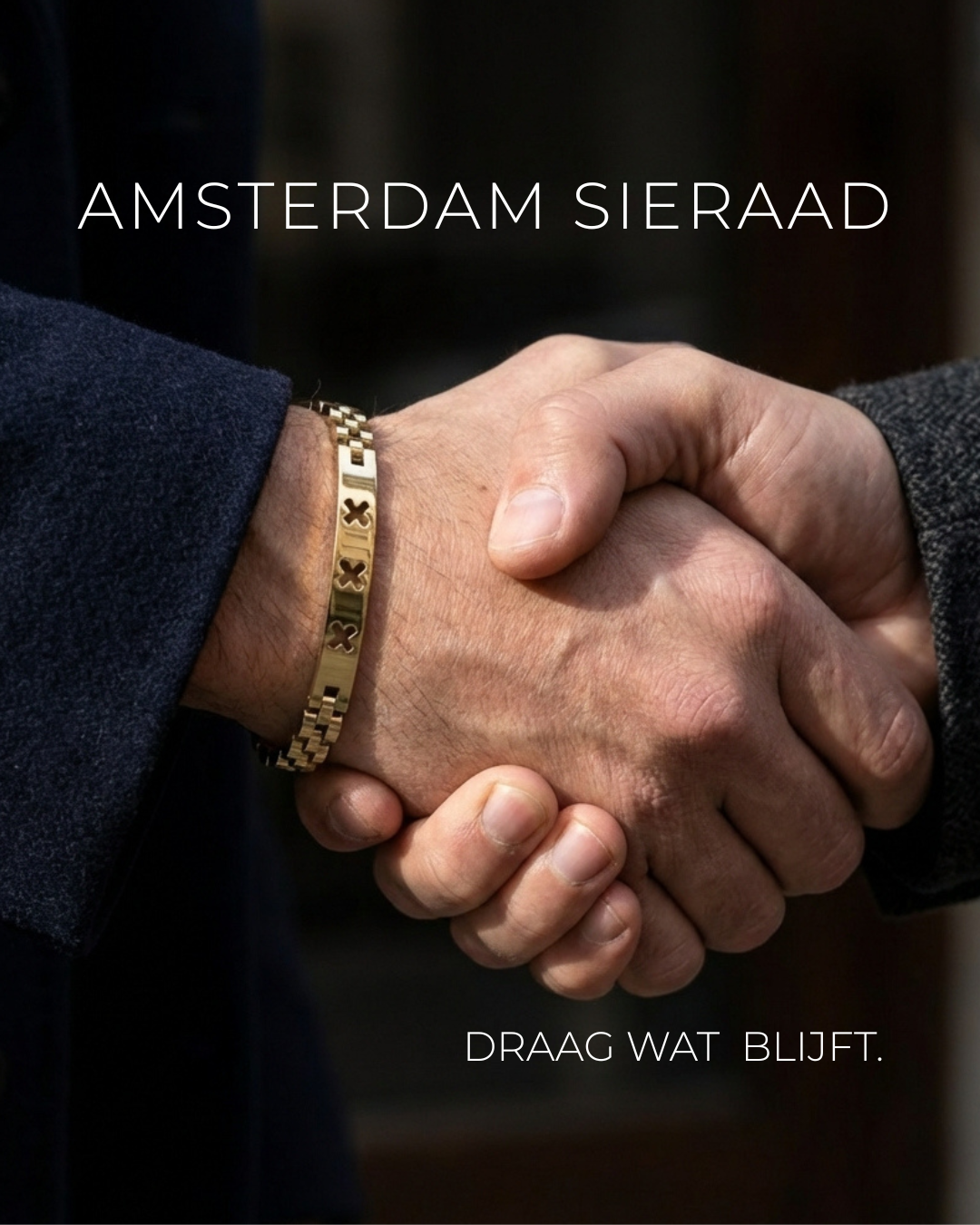 Amsterdam-sieraad Facebook ad: Stoer. Tijdloos. Amsterdam.
