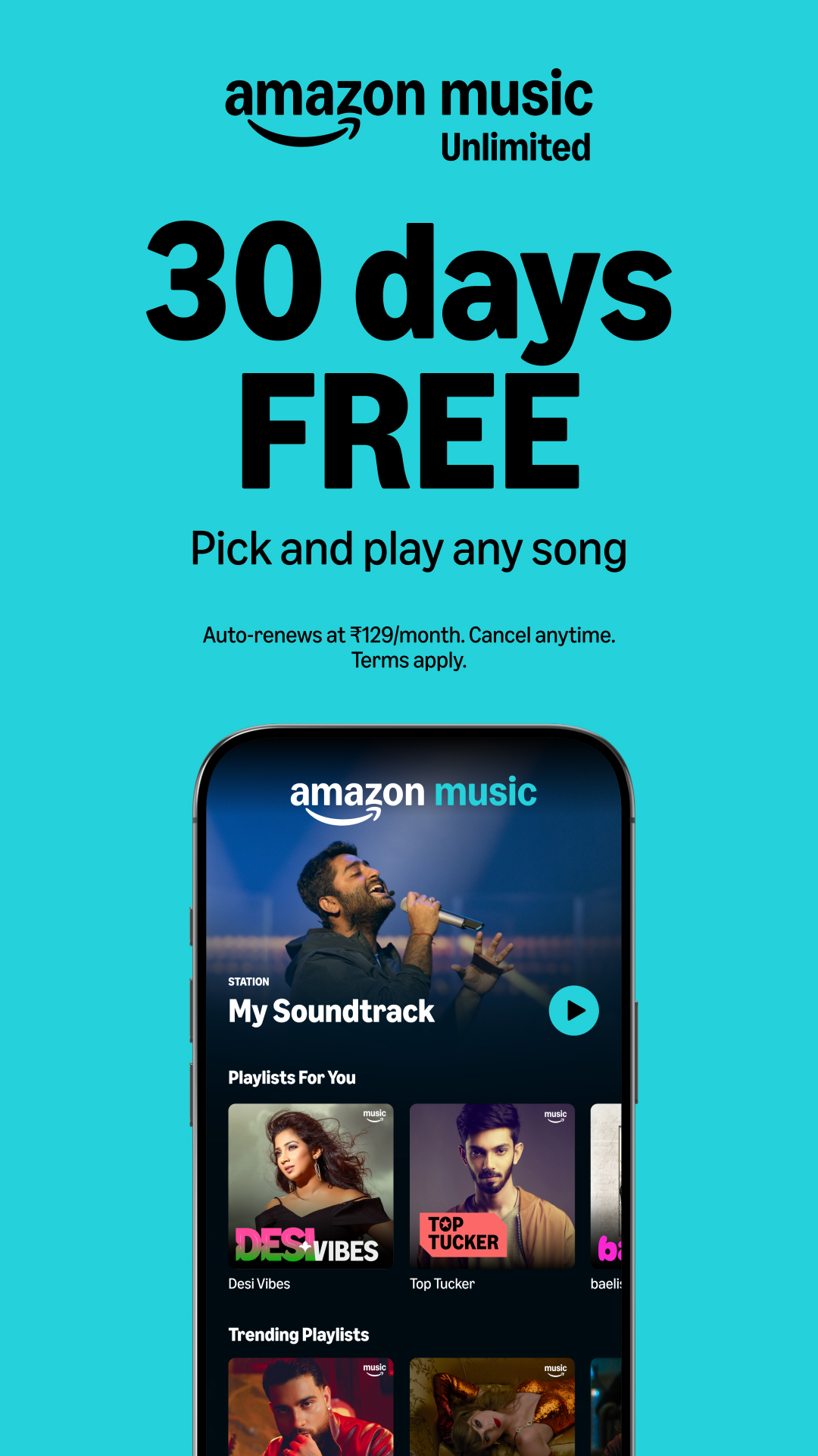 Amazon Music IN Facebook ad