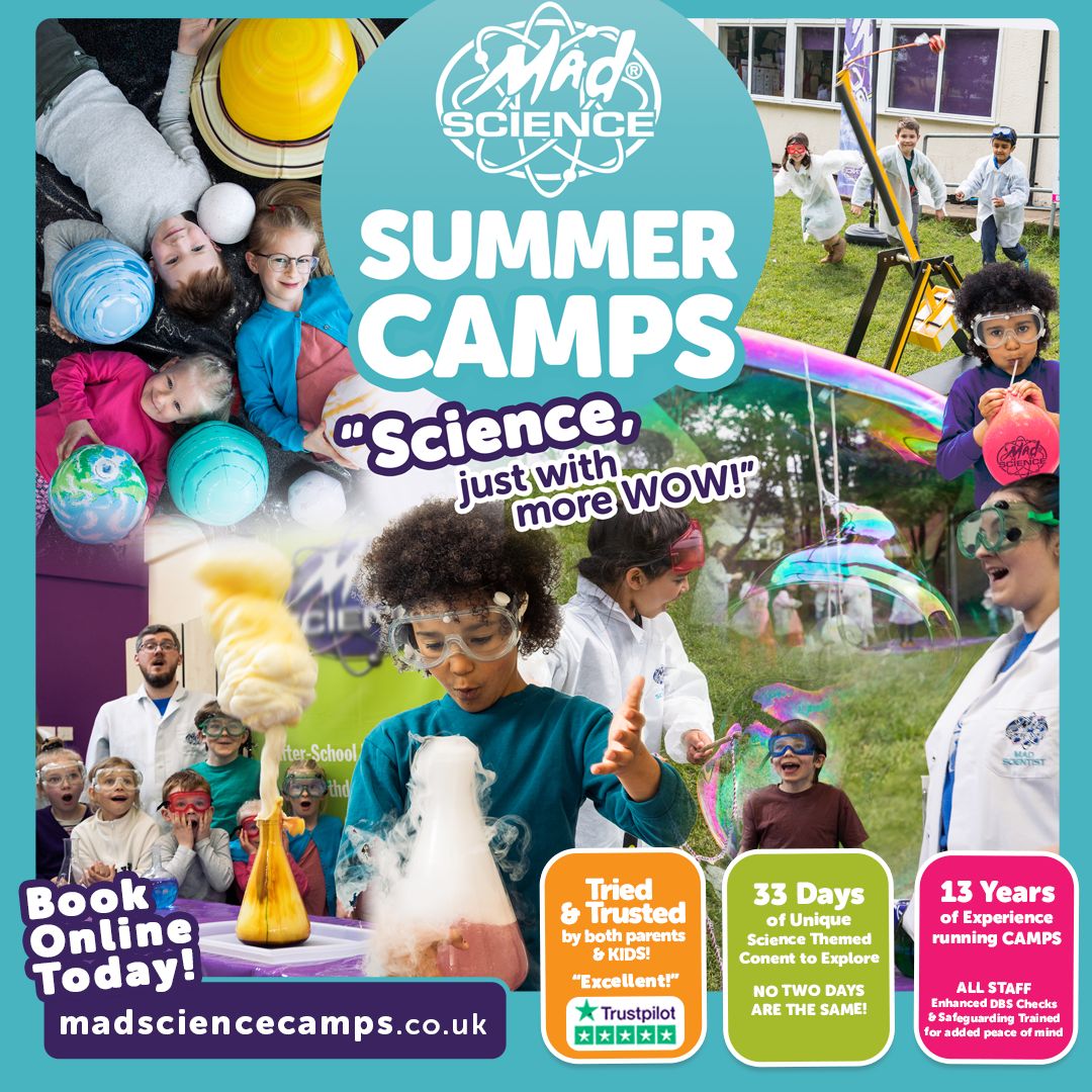 Mad Science Camps Facebook ad: Mad Science Camps | The Ultimate Science Camp Experience…