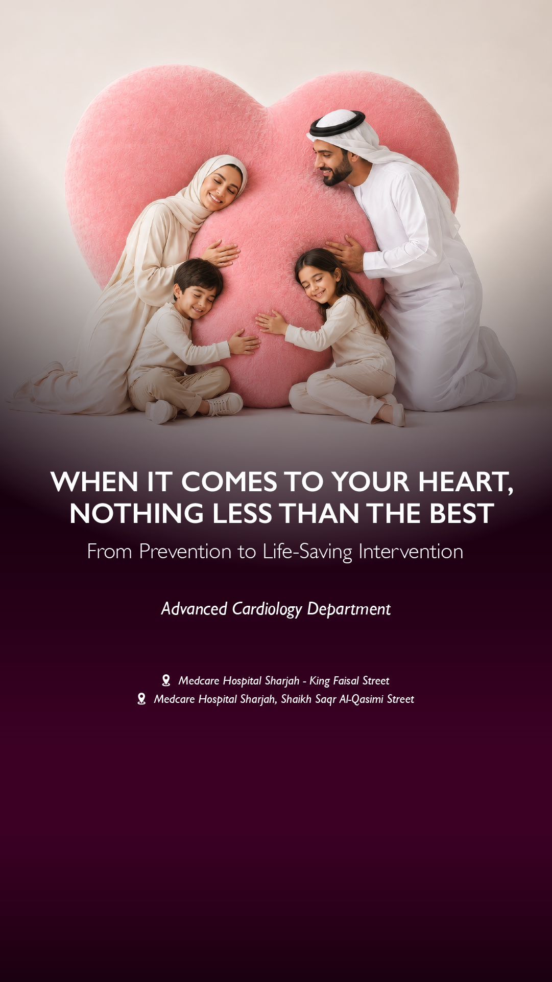 Medcare Facebook ad: When it comes to your heart, the right…