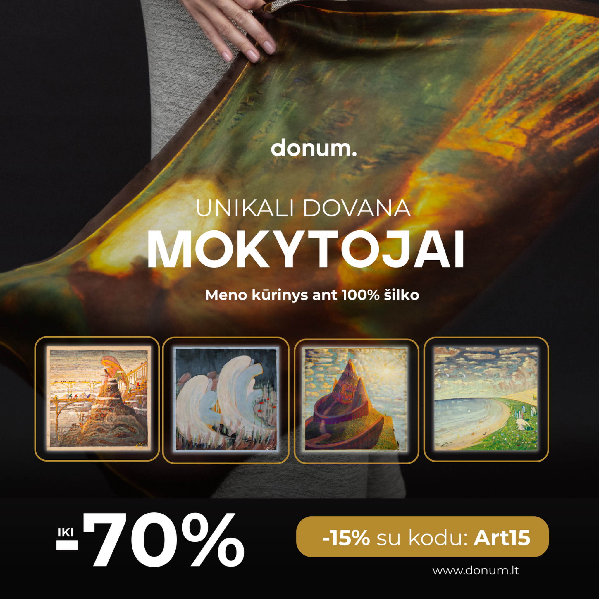 donum. Facebook ad: Ištarkite AČIŪ menu ant šilko