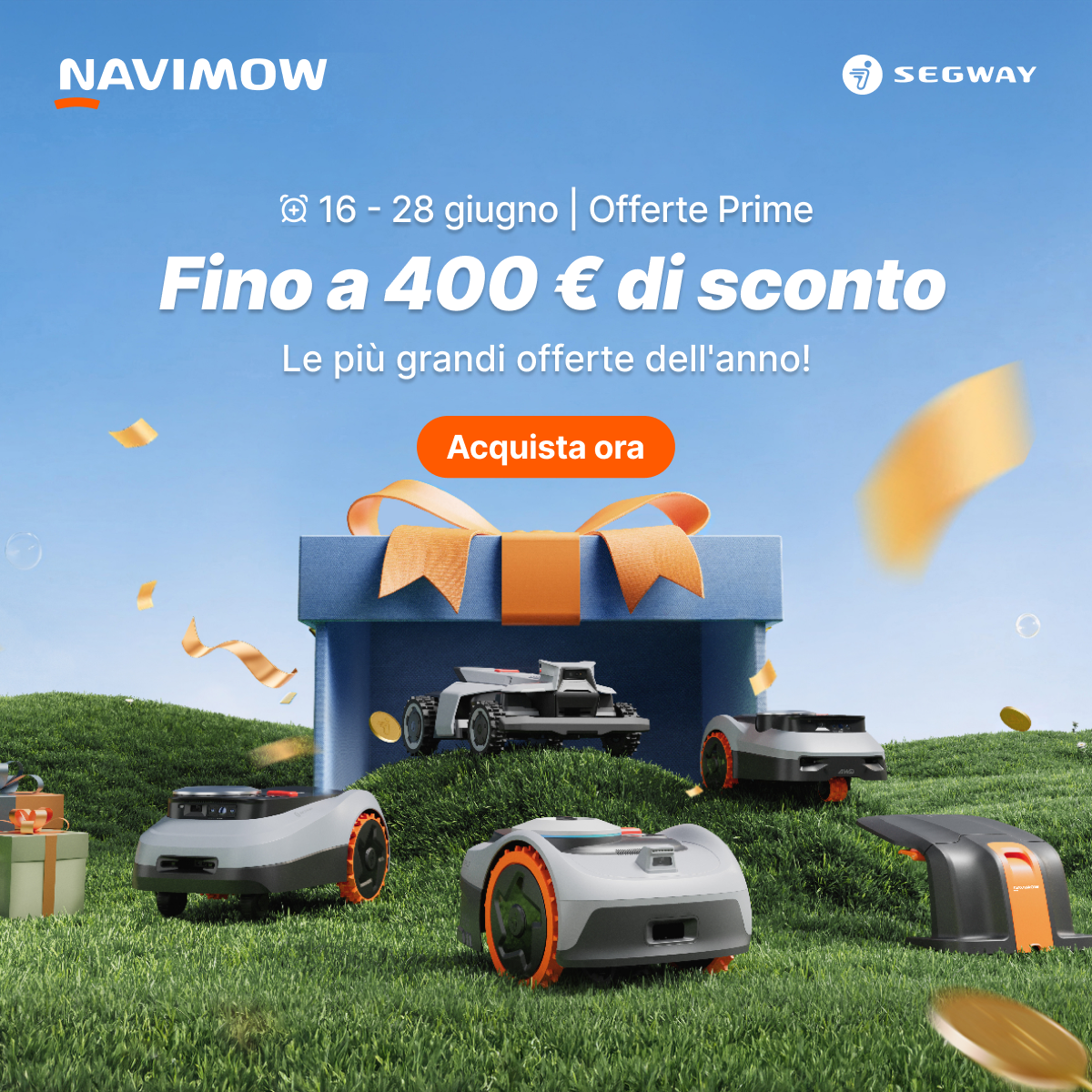 Segway Navimow Facebook ad: 16-28 Giugno | Offerte Prime