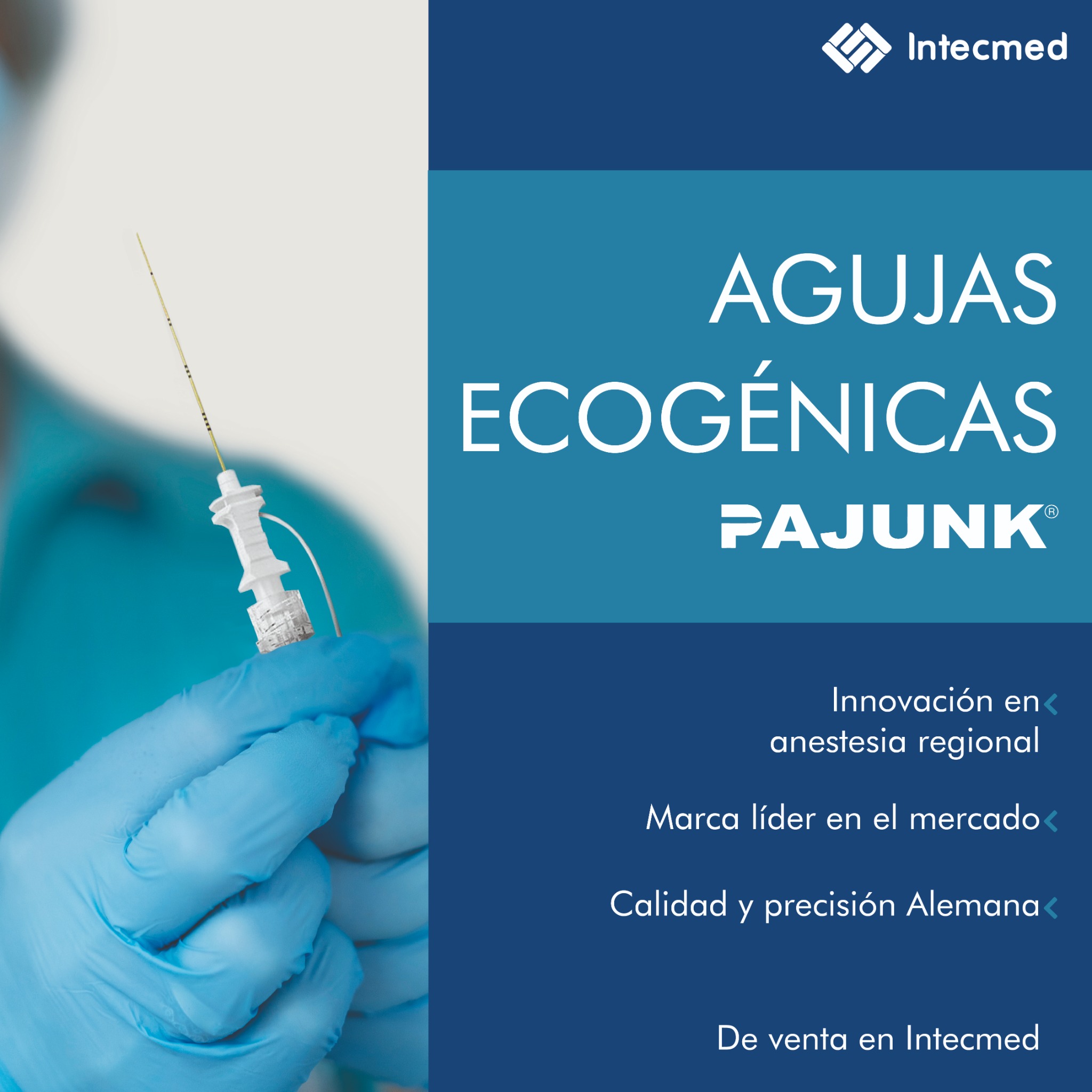 Intecmed Facebook ad: ¡Descubre la innovación en agujas ecoguiadas con Pajunk!