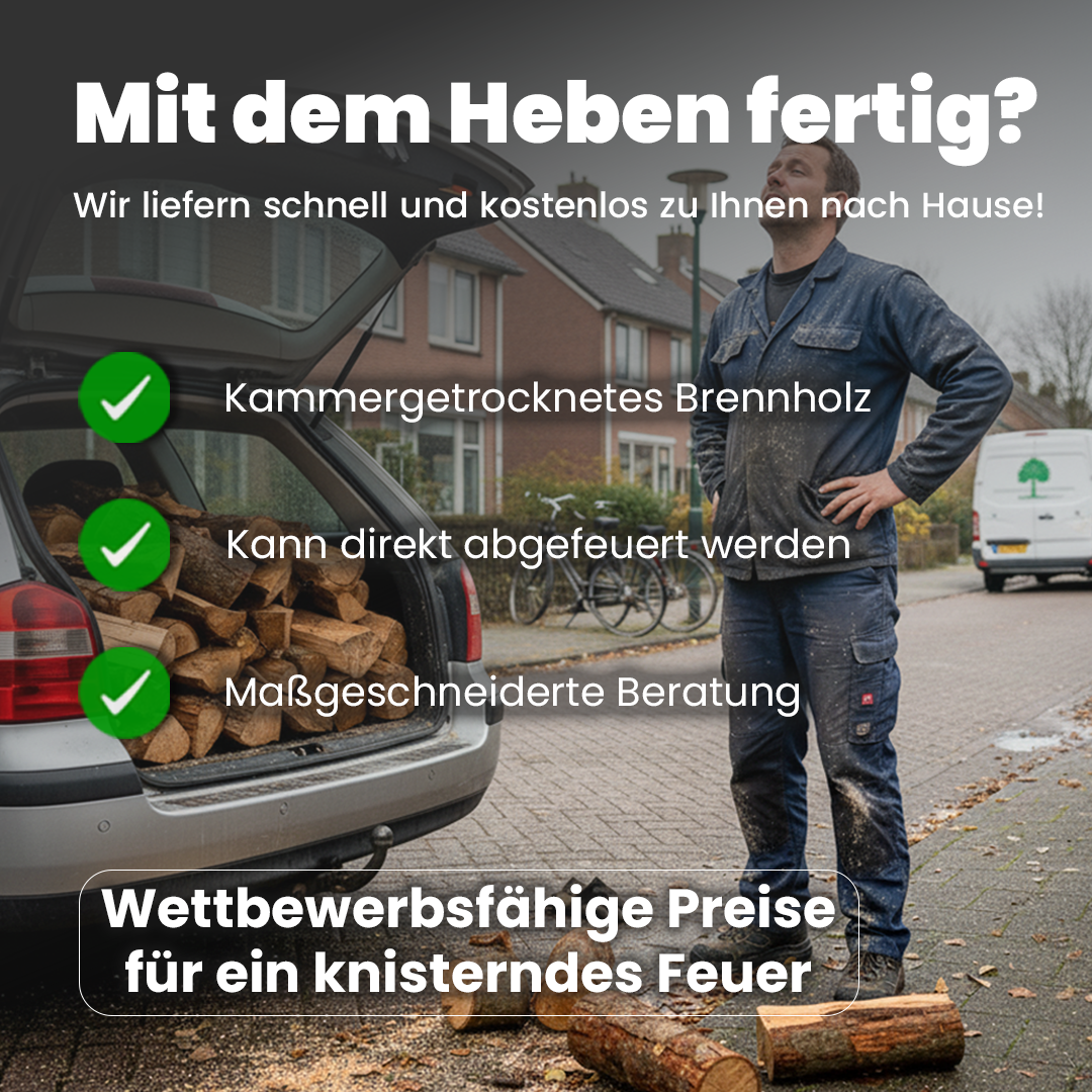 Brennholz Gigant Facebook ad: Palette Holzbriketts mit 5 Säcken KOSTENLOSEM Anzündholz