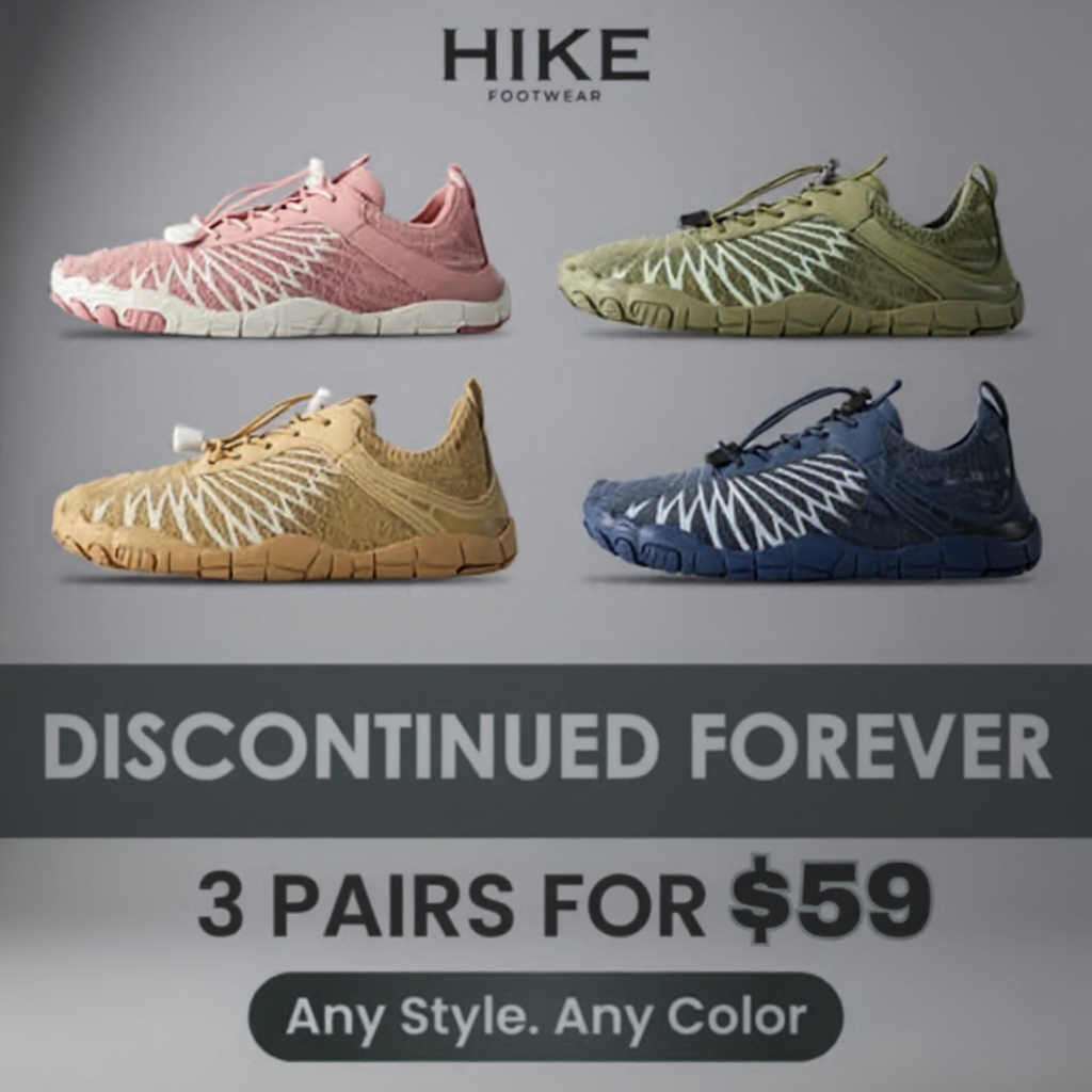 Daily Comfort Shoes Facebook ad: 3 Pairs for 59 - Any style, any color
