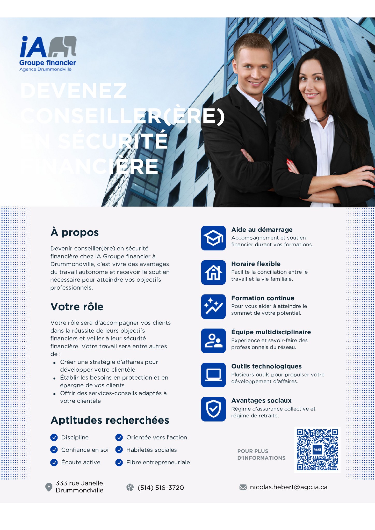 Carrières Drummondville Facebook ad: conseiller / ère