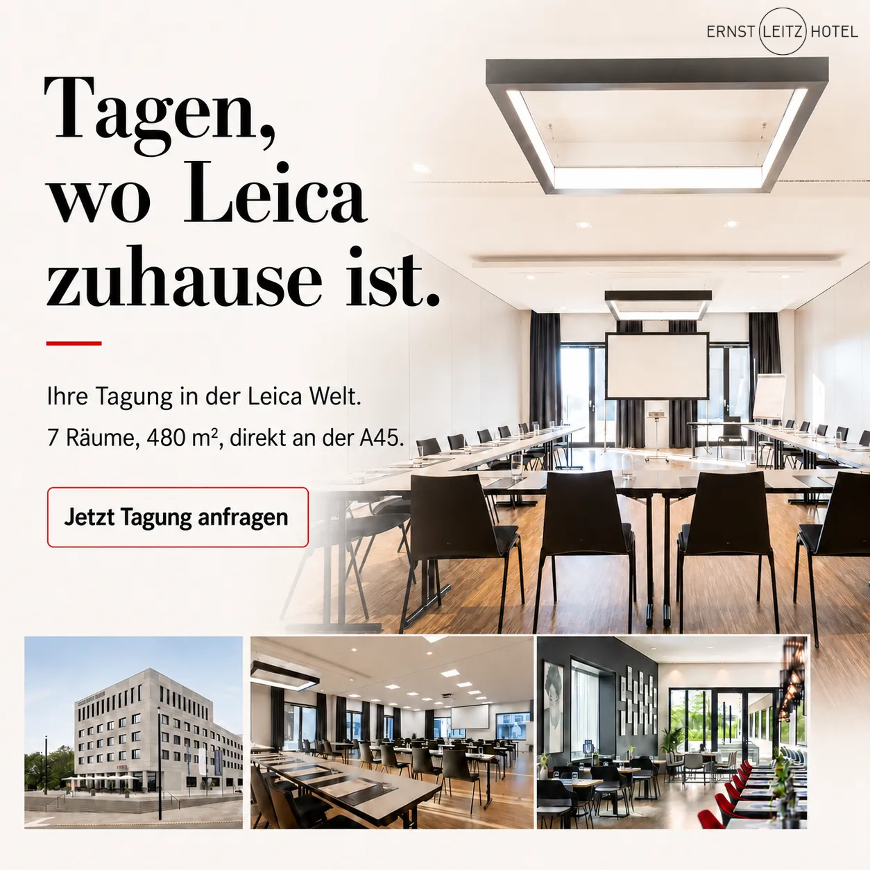 Ernst Leitz Hotel Facebook ad: Vertriebstagung in Wetzlar, im Herzen Deutschlands…