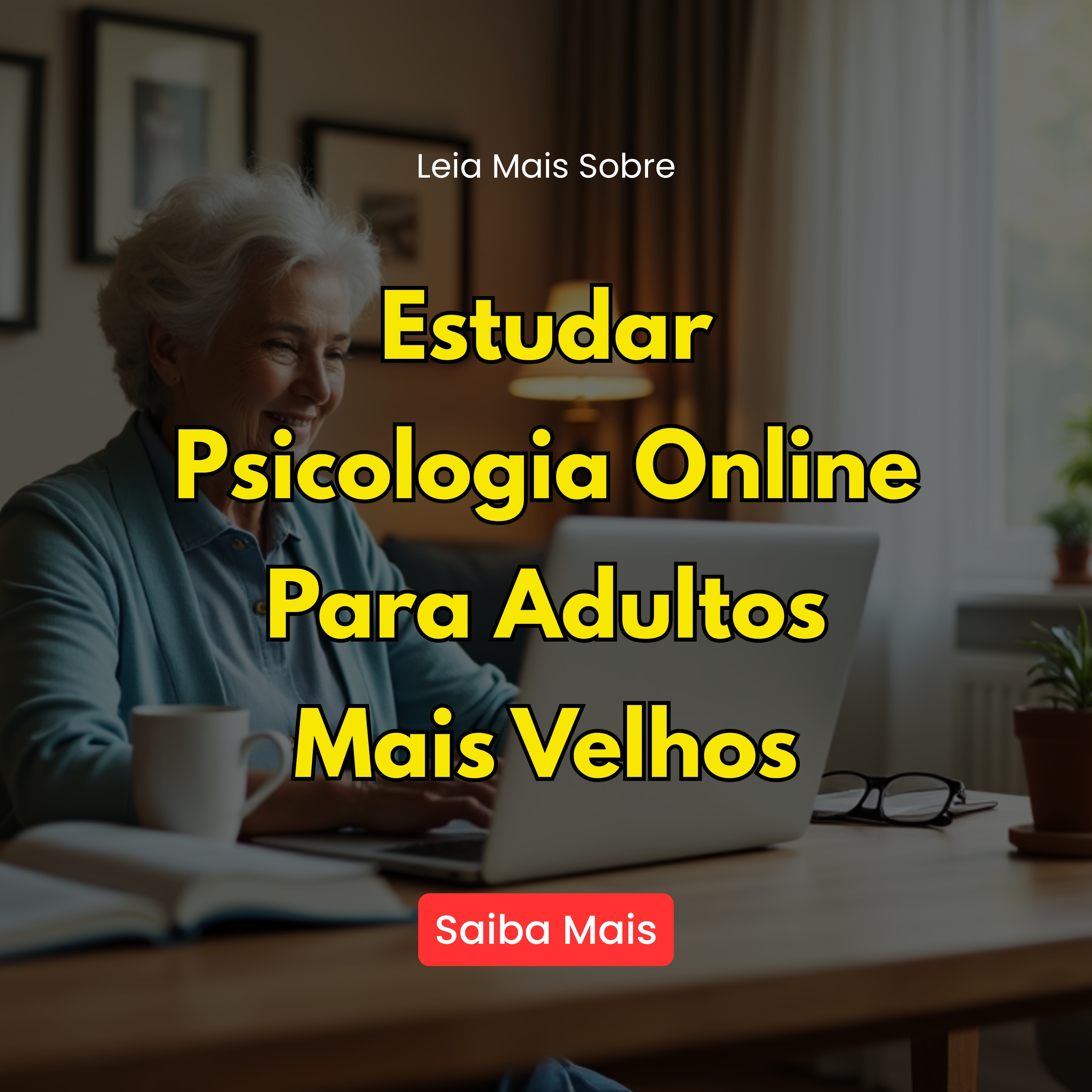 Knowledge Centre Facebook ad: Saiba mais sobre estudos online de psicologia