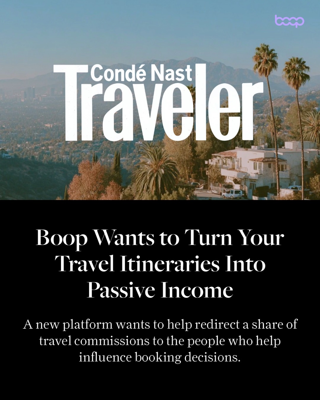 Boop - Your Ai Travel Bestie Facebook ad