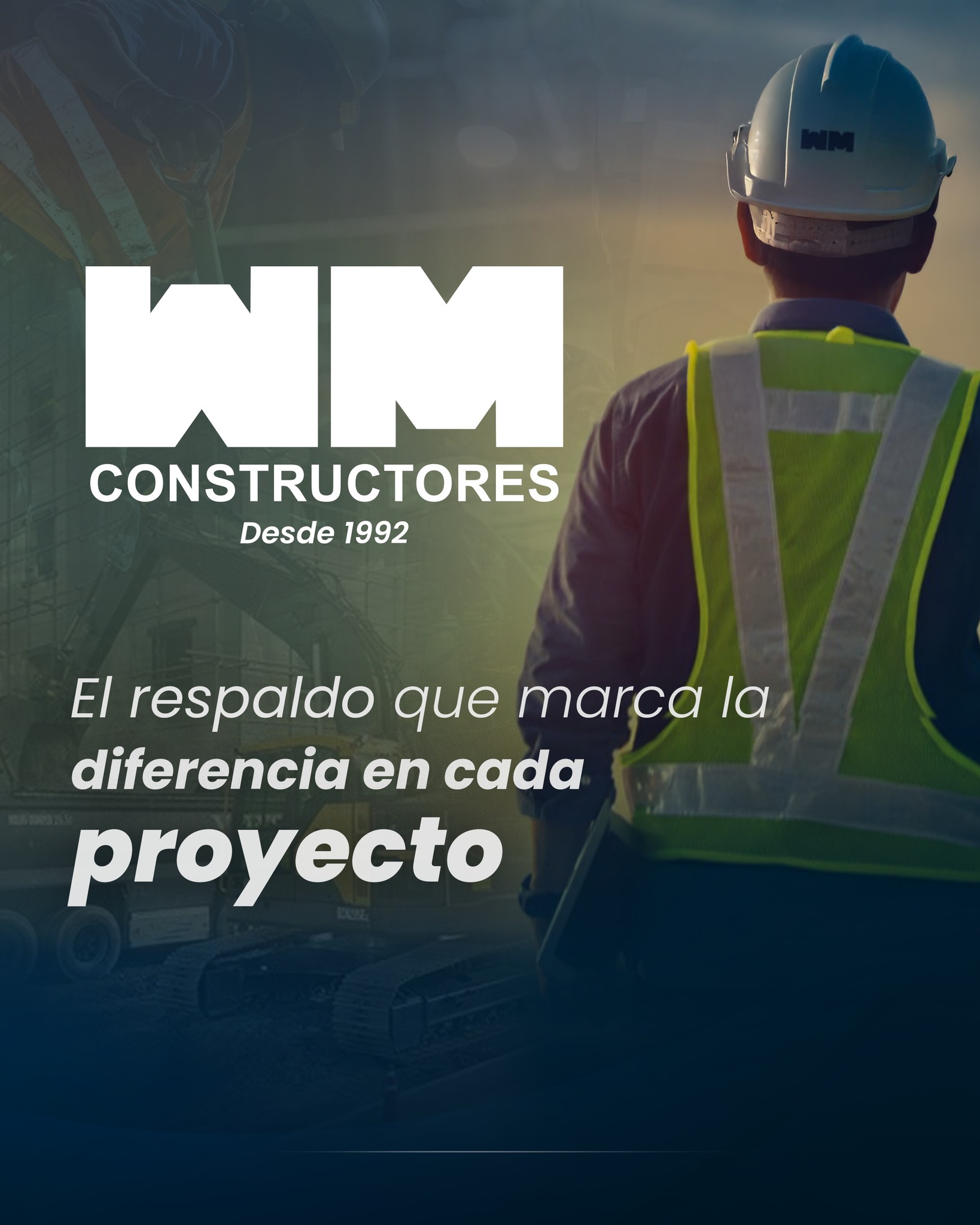 WYM Constructores Facebook ad: Desde 1992 construimos más que obras, levantamos confianza…