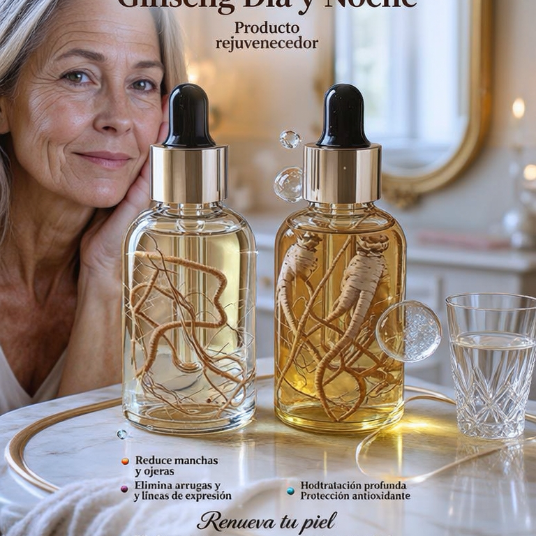 IMPOR HASLY Facebook ad: Adiós Arrugas, Manchas y Signos de Edad con Ginseng