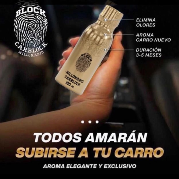 Car Block Millonario Perfume Para Carros Facebook ad: CAR BLOCK MILLONARIO