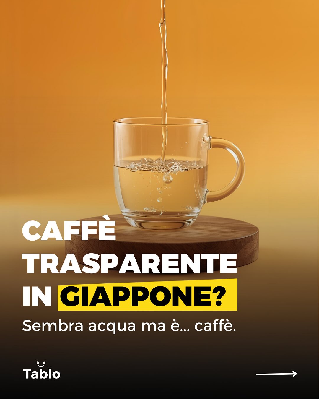 Tablo app Facebook ad: Caffè trasparente? Sì, esiste.